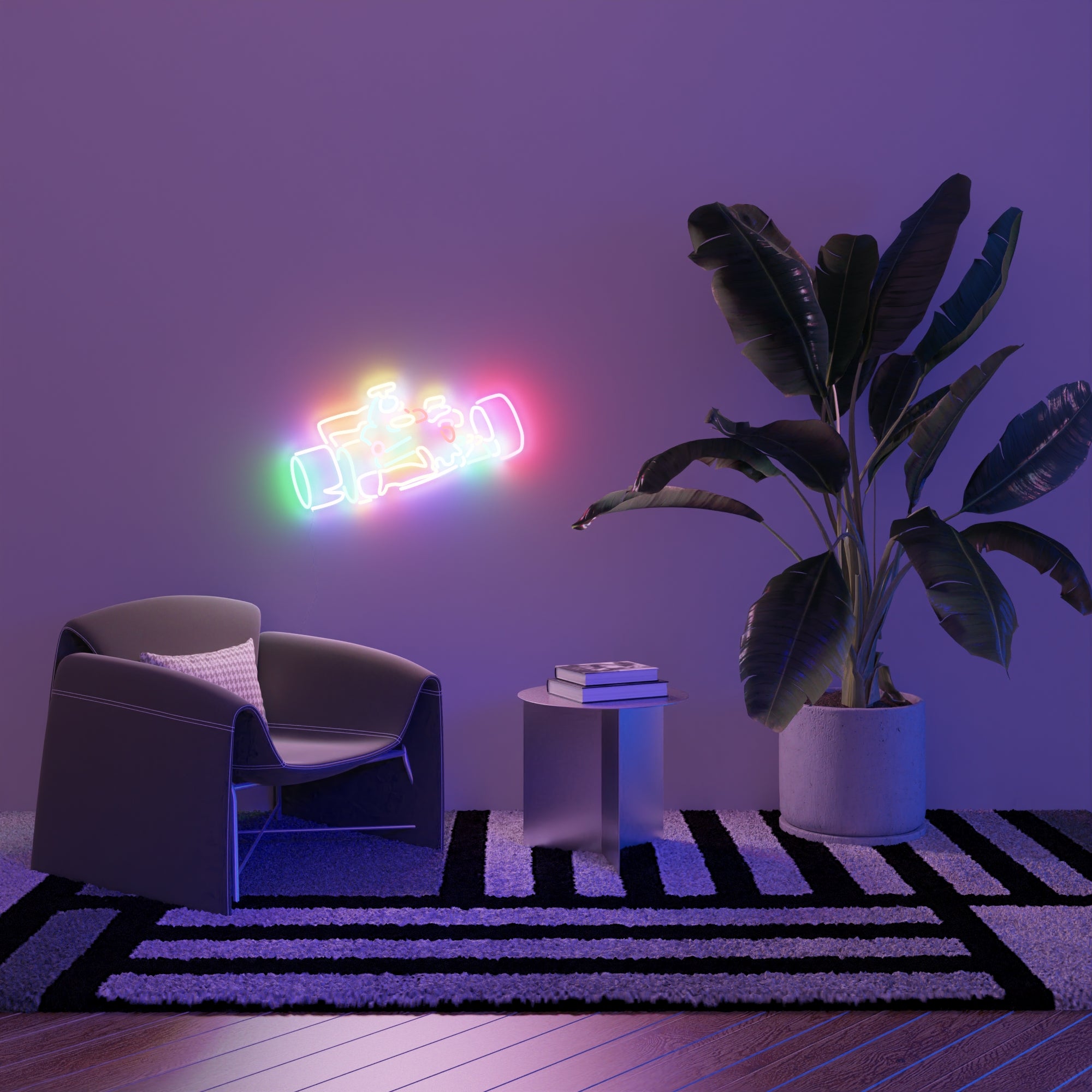 Racer by Yoni Alter, Zeichen aus Neon-LEDs